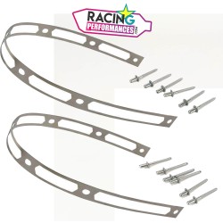Kit 2 bandes &agrave; riveter Silencieux d'&eacute;chappement Akrapovic + rivets inox