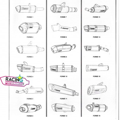 Kit 2 bandes &agrave; riveter Silencieux d'&eacute;chappement Akrapovic + rivets inox