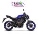 Ligne leovince lv one evo courte carbone pour yamaha mt07