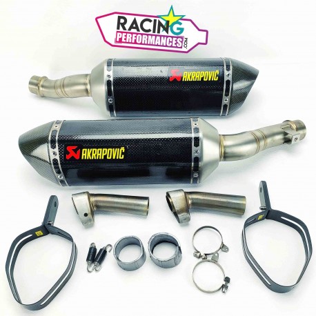 Demi-ligne akrapovic carbone kawasaki Z1000 & Z1000SX 2010-2020