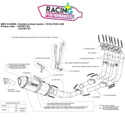 Ligne akrapovic EVO S-B10E1-RT au détail | Bmw S1000RR 2010-2014