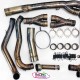 Tubulure inox, collier et chicane leovince lv one kawasaki zzr1400