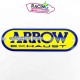 Plaque arrow exhaust jaune 9.4cm