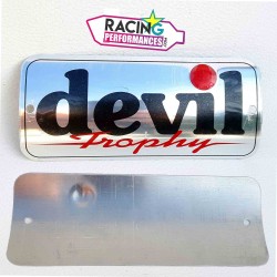 Plaque logo à riveter silencieux Devil Trophy - Magnum - Runner - Quadra