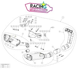 Ligne akrapovic S-Y9R13-HAPT au détail | Yamaha Tracer 9 2021-2023