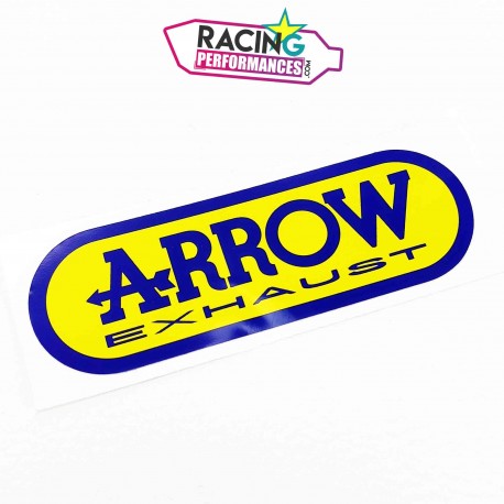 Sticker autocollant ARROW 70x70 mm noir/jaune - PAM RACING