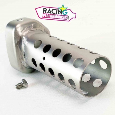 Baceyong DB Killer Silencieux Moto 35 Mm – Lot 2 Déflecteurs Échappement Inox Argent – Réduction Bruit