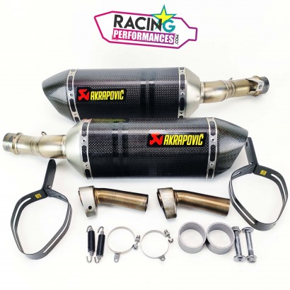 Demi-ligne akrapovic carbone kawasaki Z1000 & Z1000SX 2010-2020