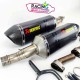 Demi-ligne akrapovic carbone kawasaki Z1000 & Z1000SX 2010-2020