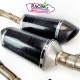 Demi-ligne akrapovic carbone kawasaki Z1000 & Z1000SX 2010-2020