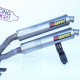 Double sortie akrapovic titane et collier de fixation carbone pour bmw 1200gs