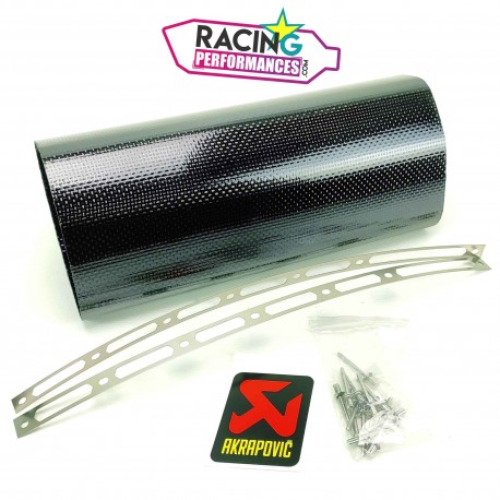 Enveloppe Akrapovic silencieux carbone | titane Hexagonal