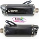 Silencieux Akrapovic Slip-on Titane Noir Kawasaki Z 1000 H2 2020-2024