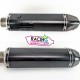Silencieux Akrapovic Slip-on Titane Noir Kawasaki Z 1000 H2 2020-2024