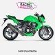 Silencieux d'échappement akrapovic carbone Kawasaki Z1000 2007-2009