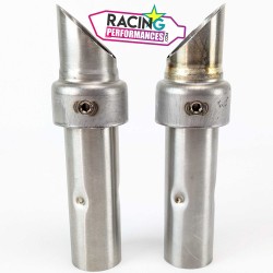 Db killer | Chicane Akrapovic &oslash;48mm droites biseaut&eacute;es Aprilia 900 Shiver 2017-2020